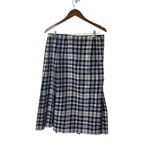 Vintage Aljean of Canada Plaid Wool Skirt Sz 16 - Picture 1 of 10